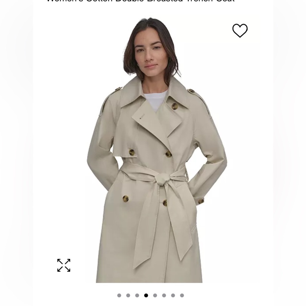 DKNY Jeans
Women's Cotton Double-Breasted Trench Coat